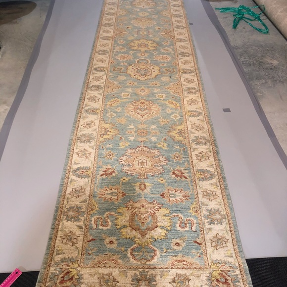 Authentic Peshawar Silk Oriental 10ft Runner - Picture 9 of 12